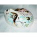 Floral Pink ,Blue, Gold & Silver Accents Porcelain Wall Mask made in Italy   332736465130